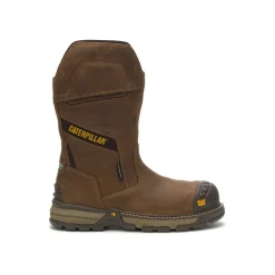 CATERPILLAR Men' s Excavator Superlite Pull-On Waterproof Carbon Composite Toe Work Boot