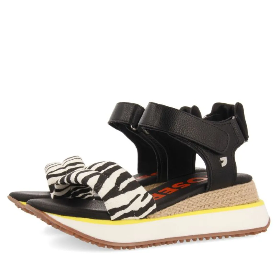 GIOSEPPO WEDGE SANDALS WITH ANIMAL PRINT FOR WOMEN ERACLEA